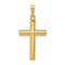 14K Yellow Gold Hollow Cross Pendant Charm Jewelry 25mm x 13mm